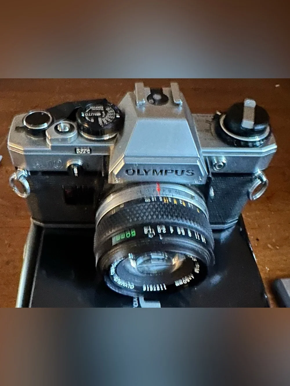 Olympus F.Zuiko Auto-S 50mm f/1.8 Lens — Black and Silver